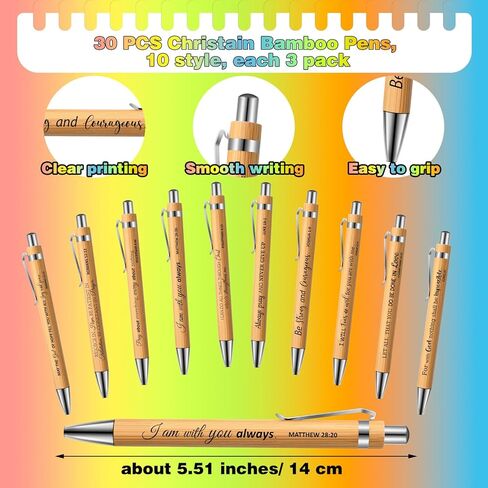 30 Sets Thank You Gift Spiral Notebook Inspirational Small Pocket Notepad with Motivational Bamboo Pens Colored Sticky Index Tabs for Teacher Nurse Coworker Office (Thanks Theme) in Kuwait