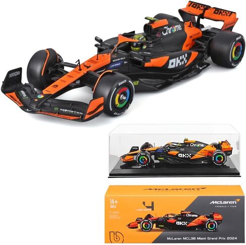 1/24 F1 Mcl38 Miami Grand Prix 2024 4# Lando Norris 81# Oscar Piastri Alloy Die Car Collection Collection Model (1/24 Mcl38 Miami# 81) in Kuwait