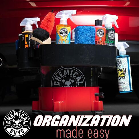 Chemical Guys ACC620 Freeloader Bucket & Dolly Organizer, Gray, Keep Soap and Water in The Bucket and Your Supplies Organized, Great for Washing Cars, Trucks, Motorcycles, SUVs, RVs & More in Kuwait