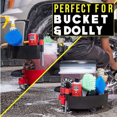 Chemical Guys ACC620 Freeloader Bucket & Dolly Organizer, Gray, Keep Soap and Water in The Bucket and Your Supplies Organized, Great for Washing Cars, Trucks, Motorcycles, SUVs, RVs & More in Kuwait