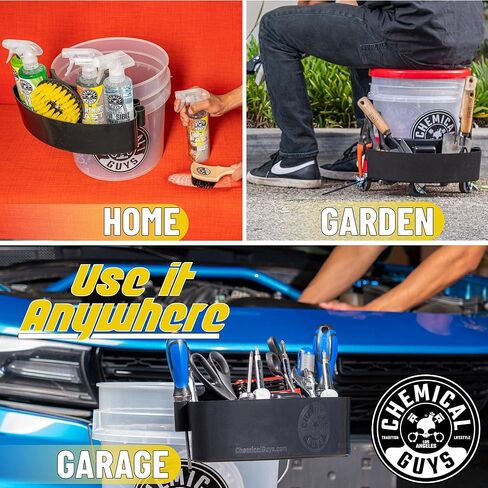 Chemical Guys ACC620 Freeloader Bucket & Dolly Organizer, Gray, Keep Soap and Water in The Bucket and Your Supplies Organized, Great for Washing Cars, Trucks, Motorcycles, SUVs, RVs & More in Kuwait