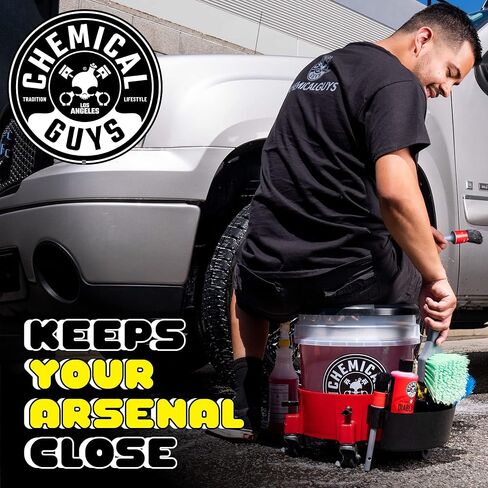 Chemical Guys ACC620 Freeloader Bucket & Dolly Organizer, Gray, Keep Soap and Water in The Bucket and Your Supplies Organized, Great for Washing Cars, Trucks, Motorcycles, SUVs, RVs & More in Kuwait