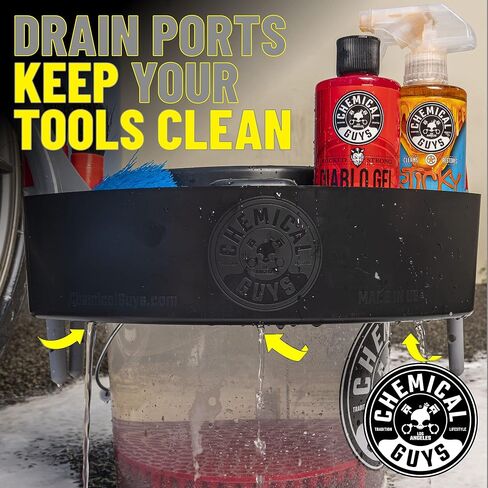 Chemical Guys ACC620 Freeloader Bucket & Dolly Organizer, Gray, Keep Soap and Water in The Bucket and Your Supplies Organized, Great for Washing Cars, Trucks, Motorcycles, SUVs, RVs & More in Kuwait
