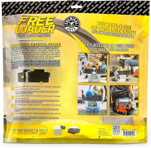 Chemical Guys ACC620 Freeloader Bucket & Dolly Organizer, Gray, Keep Soap and Water in The Bucket and Your Supplies Organized, Great for Washing Cars, Trucks, Motorcycles, SUVs, RVs & More in Kuwait