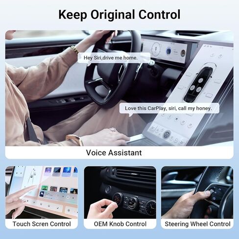 محول Carplay اللاسلكي، محول Carplay اللاسلكي، يحول السلكي إلى دونجل Carplay اللاسلكي لتوصيل التحكم اللاسلكي وتشغيل Carplay مناسب لشاشة iPhone iOS Carplay للسيارة A51 in Kuwait