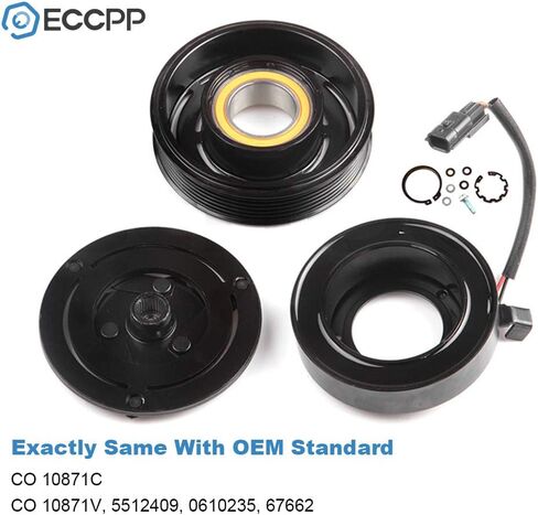ECCPP A/C Compressor Clutch 1999-2004 Fit for Jeep Grand for Cherokee 4.0L AC Compressor Clutch Assembly Kit Pulley Coil Set in Saudi Arabia