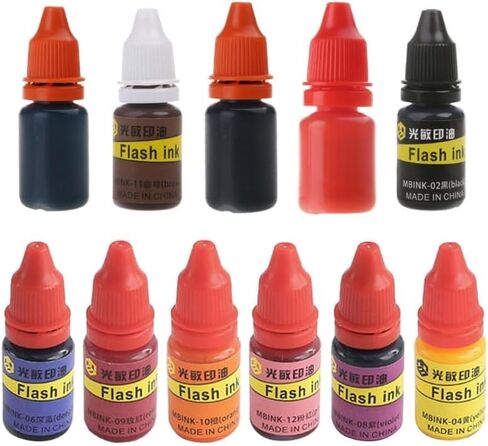 10ml Flash Refill Ink for Photosensitive Seal Stamp Oil Stamping Machine DIY Office Supplies in Kuwait