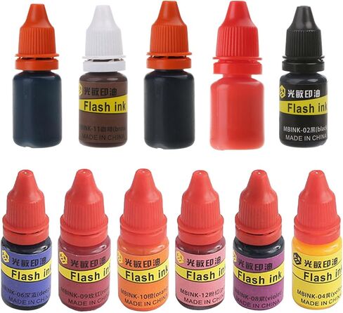 10ml Flash Refill Ink for Photosensitive Seal Stamp Oil Stamping Machine DIY Office Supplies in Kuwait