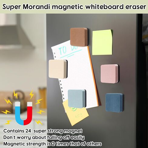 Marspark 24 Pack Mini Magnetic Bhoard Eraser for Classroom Mini Mini Erase Board محو محو 6 Morandi Color Posthetic Exeathetic Supplies منظفات السبورة للمدرسة الفصل الدراسي 2 × 2 بوصة in Saudi Arabia