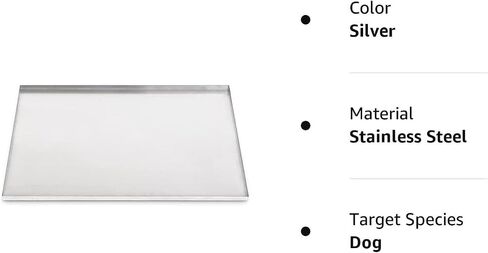 أنظمة Pinnacle 41 "× 27.38" استبدال المعادن Dog Crate Crate Chew Proof Proof Pet Kennel Tray Central Dog Training Crate Pet Supplies ، Galvanized ، 1 "H in Saudi Arabia