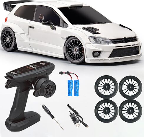 LD2801 Mini RC Drift Car 1/28 Scale RTR Remote Control 4WD Racing Cars with 4PCS Drift Tires and LED Searchlight for Hobby Gift (Blue) in Kuwait