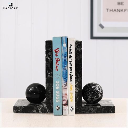 Radicaln Marble Book Ends Green Onyx Set of 2 Handmade Decorative Book Holder Accessories - Bookend for Shelves Heavy Books Office Home Décor & Desk Organizer in Kuwait