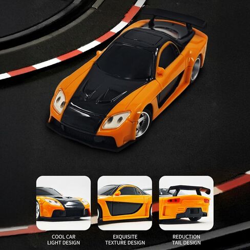 1/43 MINI 4WD RC DRIFT CAR ، 2.4G MINI MINI ELECTRIAL RC RACING MODEL مع مصابيح LED ، 15 كم/ساعة مركبة رياضية عالية السرعة in Kuwait