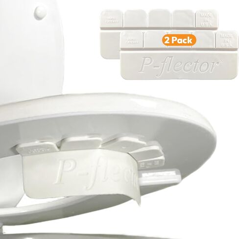 P-flector® 2-Pack: Toilet Seat Urine Guard - Pee Splash Guard for Potty-Training Kids, Adults, Seniors & Special Needs Individuals - Fits Round, Elongated & Curved Toilet Seats, Prevents Urine Splash in Saudi Arabia