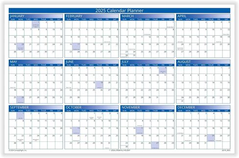 2025 Yearly Vacation Planner (36" X 24") in Kuwait