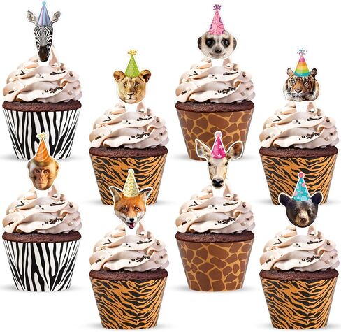 Hooqict 48 Pack Sports Cupcake Toppers and Wrappers Football Basketball Baseball Soccer Cupcake Topper Decorations Cupcake Picks for Boys Sports Theme Birthday Party Decorations in Saudi Arabia