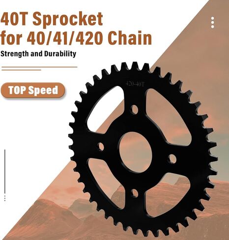 40T Sprocket for 40/41/420 Chain 40mm bore Mini Bike Rear Sprocket Replacement for Coleman BT200X CT200U CT200U-EX Go-Kart Baja Warrior TrailMaster Massimo MB165 MB200 in Kuwait