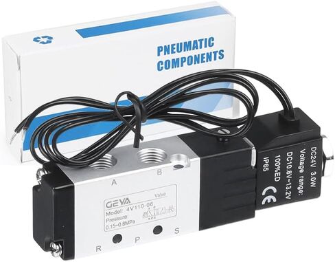 تيار مستمر 12 فولت صمام الملف اللولبي هوائي 2 طريقة مغلقة عادة 1/4 "NPT صمام الهواء الملف اللولبي الكهربائي (صندوق وصلات، 2V025-08) in Kuwait