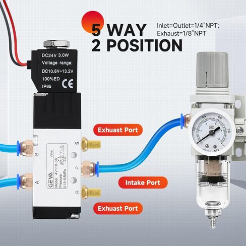 تيار مستمر 12 فولت صمام الملف اللولبي هوائي 2 طريقة مغلقة عادة 1/4 "NPT صمام الهواء الملف اللولبي الكهربائي (صندوق وصلات، 2V025-08) in Kuwait