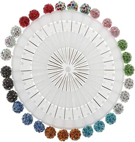 30Pcs Hijab Pins with Safety Caps Muslim Hijab Scarf Pin Rhinestone Ball Brooch Pins for Women in Saudi Arabia