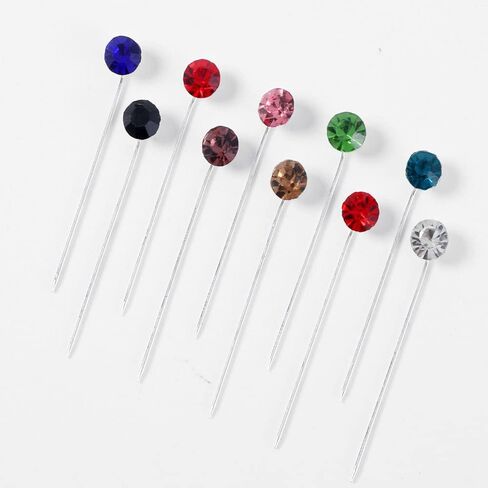 30Pcs Hijab Pins with Safety Caps Muslim Hijab Scarf Pin Rhinestone Ball Brooch Pins for Women in Saudi Arabia