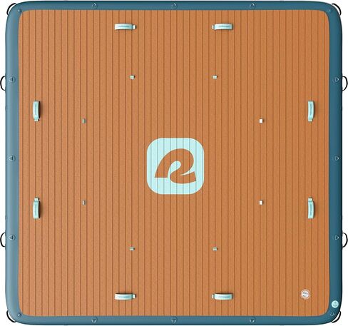 Retrospec Siesta Dock 10' XL Inflatable Floating Platform | Large Water Dock for Lakes, Pools, Boating - Portable Multi-Person Dock Floating Island Raft with Dual-Action Pump & Carrying Bag in Saudi Arabia