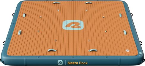 Retrospec Siesta Dock 10' XL Inflatable Floating Platform | Large Water Dock for Lakes, Pools, Boating - Portable Multi-Person Dock Floating Island Raft with Dual-Action Pump & Carrying Bag in Saudi Arabia