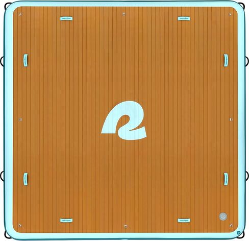 Retrospec Siesta Dock 10' XL Inflatable Floating Platform | Large Water Dock for Lakes, Pools, Boating - Portable Multi-Person Dock Floating Island Raft with Dual-Action Pump & Carrying Bag in Saudi Arabia