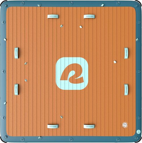 Retrospec Siesta Dock 10 'XL منصة عائمة قابلة للنفخ | رصيف مياه كبير للبحيرات ، حمامات السباحة ، القوارب-قفص الاتهام متعدد الشخصيات عائم الطوف مع مضخة وحقيبة ذات عمل مزدوج in Saudi Arabia
