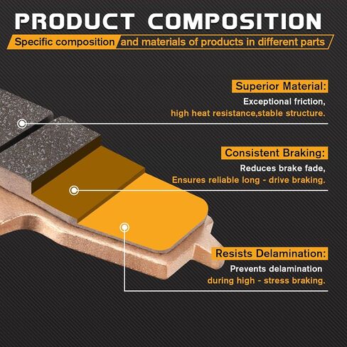 LOCOPOW Brake Pads for Kawasaki Vulcan 1500 2001-2005 / Vulcan 1600 2003-2008 / Vulcan 1700 2009-2014 / ZR7S ZR750 1999-2005 Mean Streak Front and Rear in Saudi Arabia