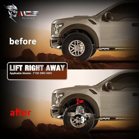 MZS Leveling Kit 1/2 inch Front Lift Strut Spacers Compatible with 2007-2024 Silverado 1500 | 2007-2024 Sierra 1500 2WD 4WD Pickup in Saudi Arabia