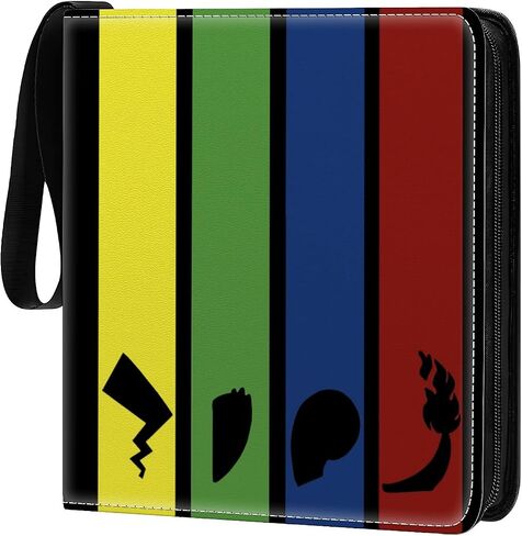 CARD BINDER 900 JOICTS ، 50 Sleeves Binder Trading Cards Holder 9 Pocket ، منظم التخزين ، مجلد المجلد Case Collector Gift Dark Green Beige Checkerboard in Kuwait