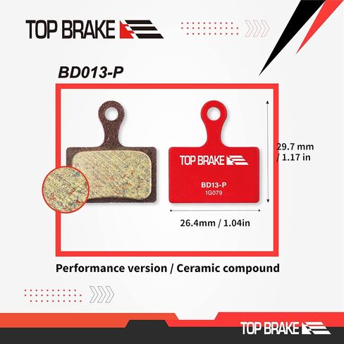 TOP BRAKE Disc Road Bike Brake Pads for Shimano XTR-M9100,Dura Ace R9170, GRX RX400, BR RS305,405,505,805; Tektro HD-R310/R510,TRP-Hylex Flat Mount in Saudi Arabia