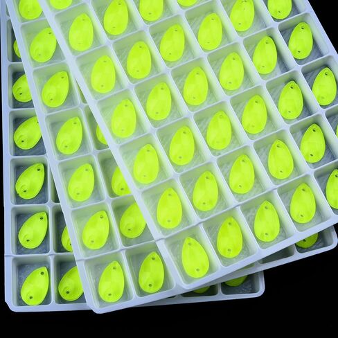 Blinginbox 56pcs Glass Sew On Rhinestones for Crafting,Neon Glass Drop Shape Crystal Sewing Beads Decorations Gems Diamond Stone for Jewelry,Clothes,Shoes,Costume（11 * 18mm,Mixed Neon） in Kuwait