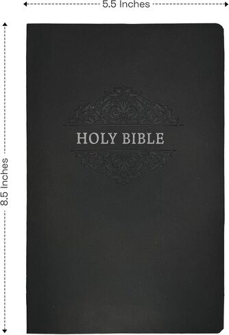 Personalized NKJV Holy Bible Faux Leather New King James Soft Touch Bible with Small Print Size | Custom with Name, Date or Text | Gift for Christian & Religious Celebrations | Black in Saudi Arabia