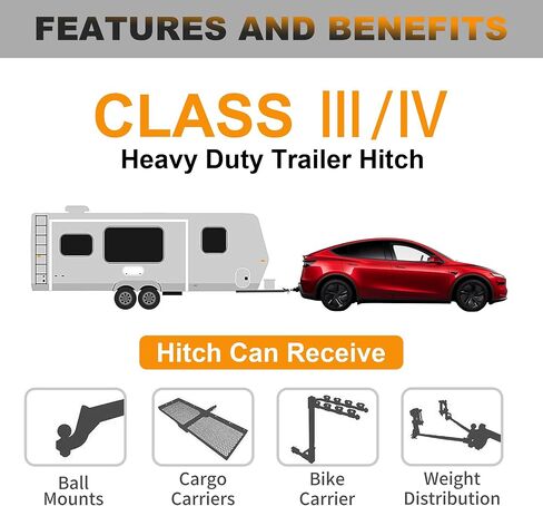 Tesla Model Y وصلة مقطورة خلفية سحب هوك استقبال سحب وصلة سحب هوك محول صالح 2020 2021 2022 2023 نموذج Y الملحقات (خطاف مستبعد) in Saudi Arabia