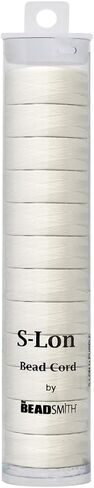 The Beadsmith S-Lon Beadworking Thread – 12-Pack White Color – Size D, .11mm, Tex45, 78 Yard (71.32 Meter) Spools – Used for Stitch, Loom Warping, Off-Loom Netting & Other Beadwork in Saudi Arabia
