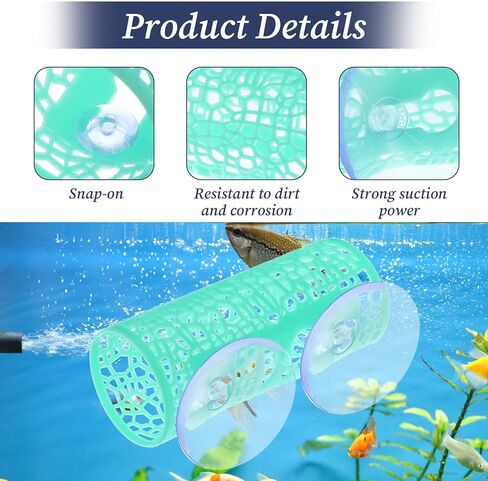 1 Pc Betta Tunnel, Betta Hideout Shrimp Tank Accessories Hammock with Suction Cups, Safe Hollow Hammock Aquarium Decor for Bettas Fish Hide, Play and Rest(Black) in Kuwait