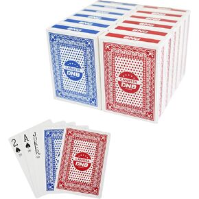 DNB 6 Deck Canasta Cards - 6 Decks Blue Playing Cards with Point Values - Includes Canasta and Hand and Foot Rules