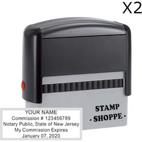 New Jersey Notary Grey Stamp Self Inking | Printy 4913, 2.3x0.81 Inch Rectangular Prints | New Jersey (Stamp Only) in Kuwait