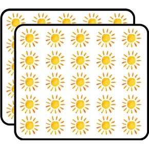Brushed Watercolor Painted Sun 50 Pack 1" Stickers for Scrapbooking, Calendars, Arts, Kids DIY Crafts, Album, Bullet Journals