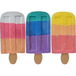 ArtCreativity Popsicle Chalk - Set of 3 - Popsicle Shaped Sidewalk Chalks - Washable Chalk for Kids Outdoor Painting Activities - Non-Toxic Colorful Chalkboard Chalk - Classroom Prize Art Supply Set