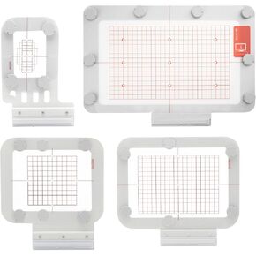 MagnaHoop Magnetic Hoop Set for Brother Innovis NQ1700E NQ1600E NQ1400E NQ3600D XJ2 Dream Machine 2 VE2200 4000D 1500D V7 V5 VM5200 and Babylock, Metal Magnet Embroidery Machine Sash Frames (4in1 Set)