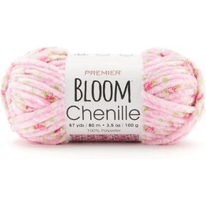 Premier Bloom Chenille Yarn, Floral Chenille Base Yarn, Super Soft 2099-09 Tulip