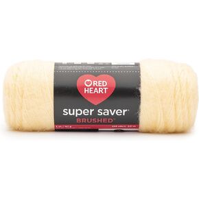 Red Heart Cream Super Saver Brushed Yarn