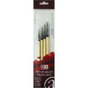 Art Advantage Brush Set Bamboo Style 4pc