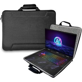 Hard EVA Protective Sleeve Case Compatible for 15.6inch MSI Thin 15 Gaming Laptop, for MSI Katana A15 AI 15.6"RTX 4060 Laptop, for MSI GF63 Notebook Gamer Anti-Shock and Waterproof Bag,Black