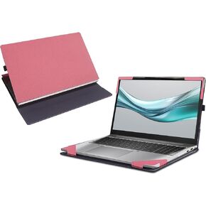 For HP ProBook 460 G11 Business Laptop 16“ Computer Bag ProBook 465 G11 16" Notebook Laptop Bag 2-in-1 PU Leather Computer Inner Bag Leather Sleeve (Dark Gray)