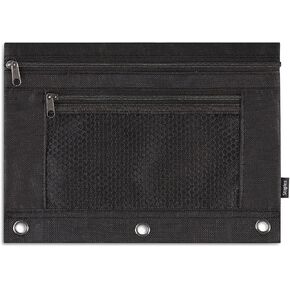 staples Zipper Polyester Pouch ، Black ، 3/Pack (ST24220/24220VS)