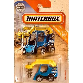 Matchbox Drill Digger Blue 33/100 MBX Construction 4/20 Die Cast Veħicle
